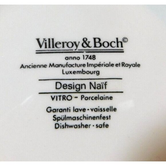 Villeroy & Boch Naif Village Laplau Fruit Soup Dessert Bowls Set Of 4 - Picture 4 of 4